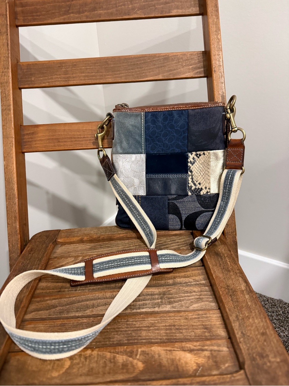 Vintage Coach B063-10006 Patchwork Crossbody Bag